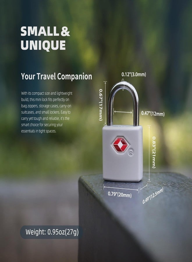UP Security Luggage Locks TSA Approved 4 Pack, TSA Locks for Luggage International Travel Essentials, Small Padlock with Key, Keyed Alike Mini Padlock for Suitcase, Backpack, Bag, Zipper, Case, Box - Image 2